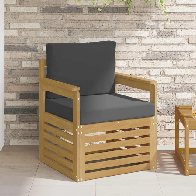 2 Stycke Utomhussoffset Polyester Vit och Antracit