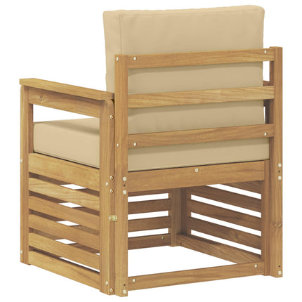 2 Stycke Utomhussoffset Polyester Vit och beige