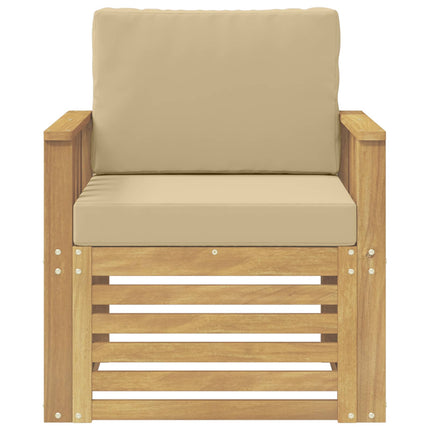2 Stycke Utomhussoffset Polyester Vit och beige