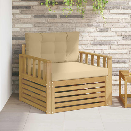 Utomhussoffa Polyester Vit och beige