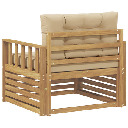 Utomhussoffa Polyester Vit och beige