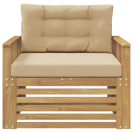 Utomhussoffa Polyester Vit och beige