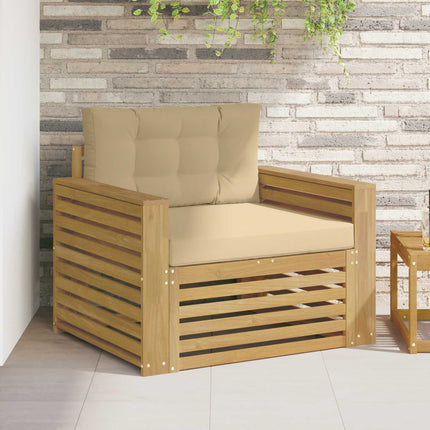 Utomhussoffa Polyester Vit och Beige