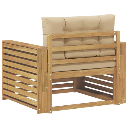 Utomhussoffa Polyester Vit och Beige