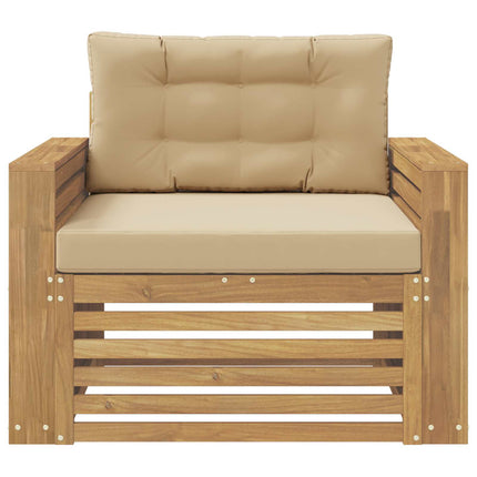 Utomhussoffa Polyester Vit och Beige
