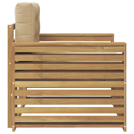 Utomhussoffa Polyester Vit och Beige