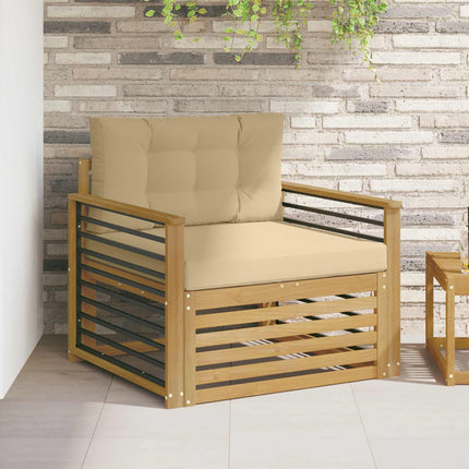 Utomhussoffa Polyester Vit och beige