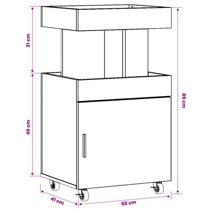 Barvagn Ekträ 50 x 41 x 89 cm Konstruerat trä