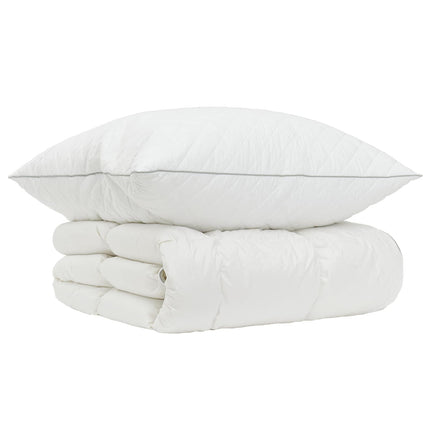90% Gåsdun Täcke Set FULDA 2 st 155 x 200 cm Vinter 300 GSM Vit