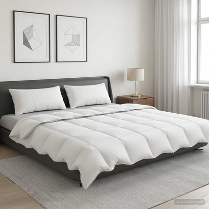 90% Gåsdun Täcke Set FULDA 3 st 200 x 220 cm Sommar 100 GSM Vit