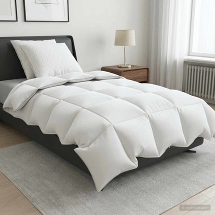 90% Gåsdun Täcke Set FULDA 3 st 135 x 220 cm Alla årstider Vit