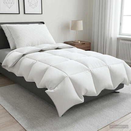 90% Gåsdun Täcke Set FULDA 3 st 135 x 220 cm Vinter 300 GSM Vit