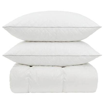 90% Gåsdun Täcke Set FULDA 3 st 135 x 220 cm Vinter 300 GSM Vit