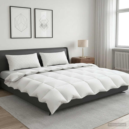 90% Gåsdun Täcke Set FULDA 3 st 200 x 220 cm Vinter 300 GSM Vit