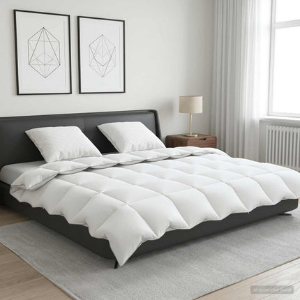 90% Gåsdun Täcke Set FULDA 3 st 220 x 240 cm Vinter 300 GSM Vit