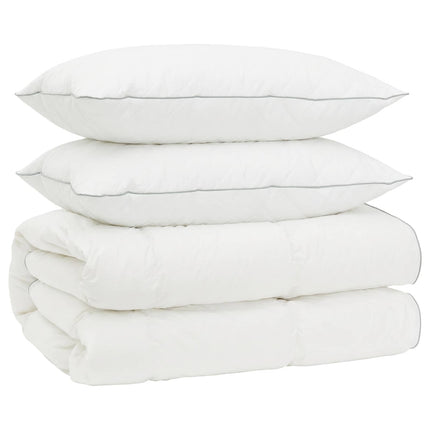 90% Gåsdun Täcke Set FULDA 3 st 140 x 220 cm Alla årstider Vit