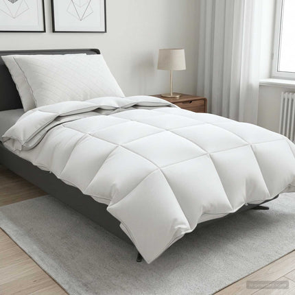 90% Gåsdun Täcke Set FULDA 3 st 140 x 220 cm Alla årstider Vit