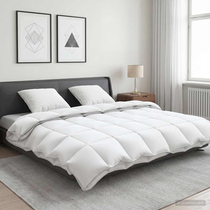 90% Gåsdun Täcke Set FULDA 3 st 240 x 260 cm Alla årstider Vit