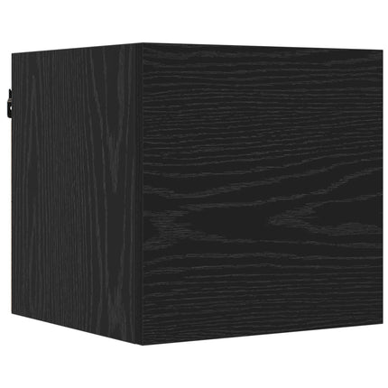 TV-bänkset 8 pcs 100 x 30 x 30 cm Svart ek Konstruerat trä