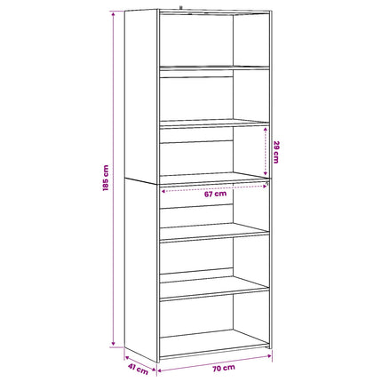 Sideboard Ekträ 70 x 41 x 185 cm Konstruerat trä