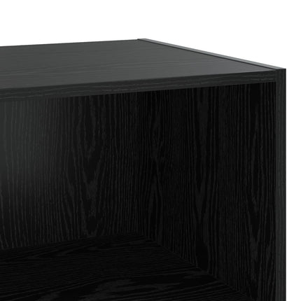 Sideboard Svart ek 70 x 41 x 185 cm Konstruerat trä