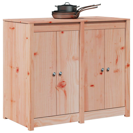 Uteköksskåp MEPPEL Vit 106 x 55 x 92 cm Massiv furu