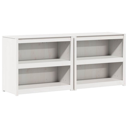 Uteköksskåp MEPPEL 2 pcs Vit 212 x 55 x 92 cm Massiv furu