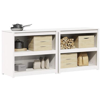 Uteköksskåp MEPPEL 2 pcs Vit 212 x 55 x 92 cm Massiv furu