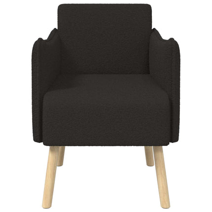 Accentfåtölj Svart Bouclé