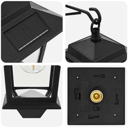Vägghängd Lampa with LED Bulb 2 st Svart 19 x 14 x 25 cm