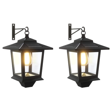 Vägghängd Lampa with LED Bulb 2 st Svart 19 x 14 x 25 cm
