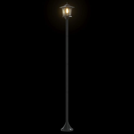 Lampstolpsset with LED Bulb 2 st Svart 16 x 16 x 156 cm