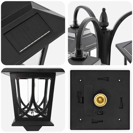 Utomhus Solamp with LED Bulb Svart