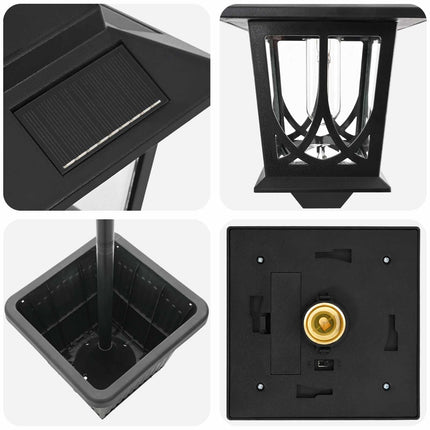 Utomhus Solamp with LED Bulb Svart