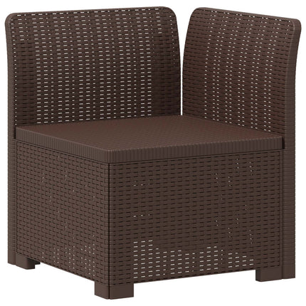 5-Sits Trädgårdsoffa Rattanlook PP Brun