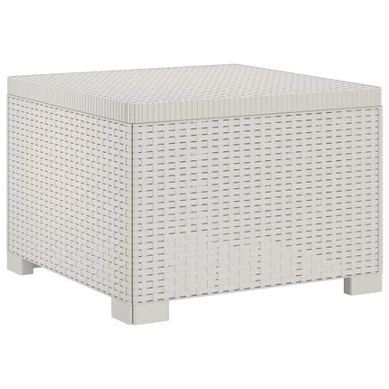 4-sits Trädgårdsoffa med Kuddar Rattan Look PP Vit