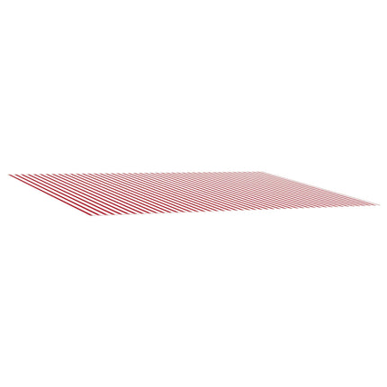 Markisväv Röd och Vit 600 × 300 cm Polyester
