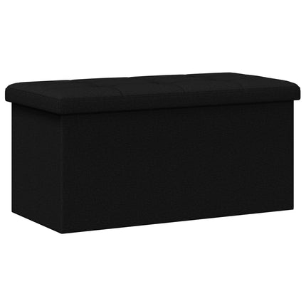 Fällbar Förvaringsbänk Svart 180 kg 80 L 77 x 38 x 38 cm Linne