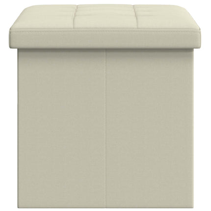 Fällbar Förvaringsbänk Vit 180 kg 80 L 77 x 38 x 38 cm Linne