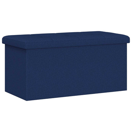 Fällbar Förvaringsbänk Blå 180 kg 80 L 77 x 38 x 38 cm Linne