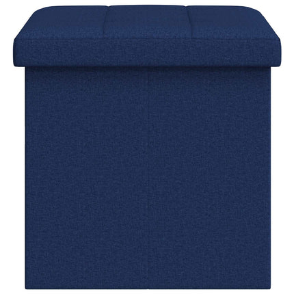 Fällbar Förvaringsbänk Blå 180 kg 80 L 77 x 38 x 38 cm Linne