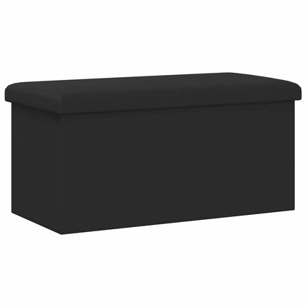 Fällbar Förvaringsbänk Svart 180 kg 80 L 77 x 38 x 38 cm PVC