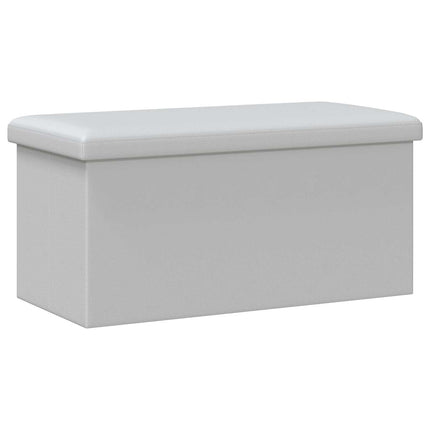 Fällbar Förvaringsbänk Vit 180 kg 80 L 77 x 38 x 38 cm PVC