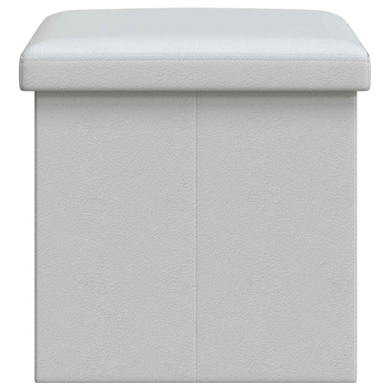 Fällbar Förvaringsbänk Vit 180 kg 80 L 77 x 38 x 38 cm PVC