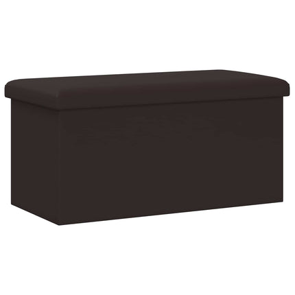 Fällbar Förvaringsbänk Brun 180 kg 80 L 77 x 38 x 38 cm PVC