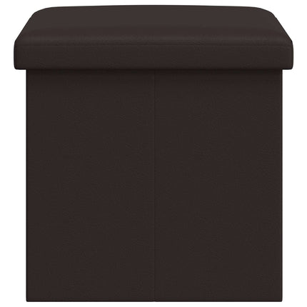 Fällbar Förvaringsbänk Brun 180 kg 80 L 77 x 38 x 38 cm PVC