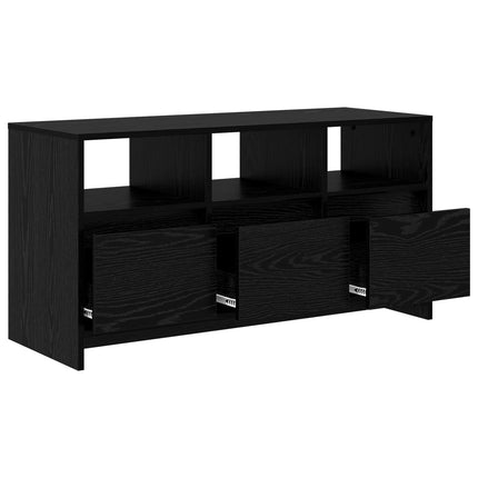 TV-skåp 102 x 37,5 x 52,5 cm Svart ek Konstruerat trä