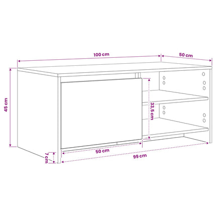 Soffbord Artisan-ek 102 x 50 x 45 cm Träkomposit