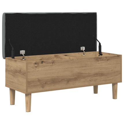 Förvaringsbänk med kudde Artisan-ek 102 x 42 x 46 cm