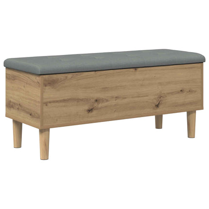 Förvaringsbänk med kudde Artisan-ek 102 x 42 x 46 cm